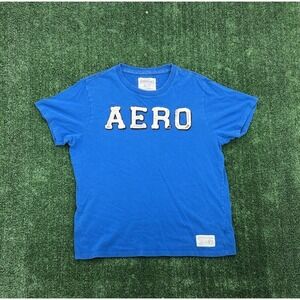 Vintage Aeropostale Shirt Mens XL Athletic Dept. 87 Single Stitch Tee Blue